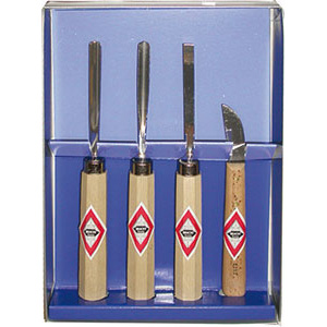  [ 5237G ] - Sicutool - Kit di sgorbie e coltelli manicati per  linoleum e materie plastiche