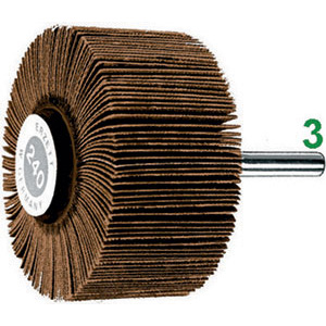 Vendita online Spazzola rotativa a gambo piccolo con lamelle in corindone per legno e acciaio