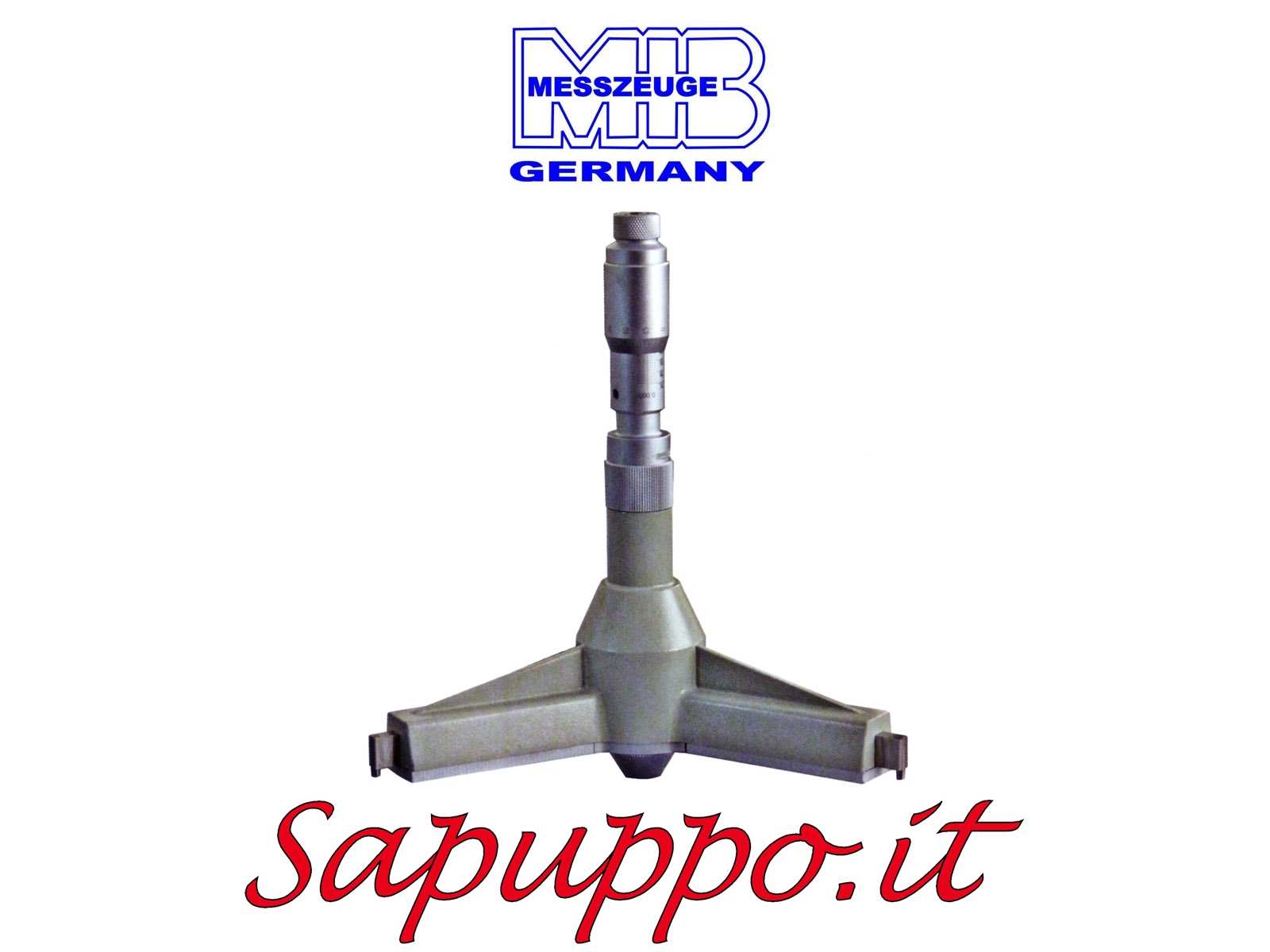 Micrometro a tre punte per fori passanti da 100 a 350 mm, senza anello di riscontro MIB 696/D