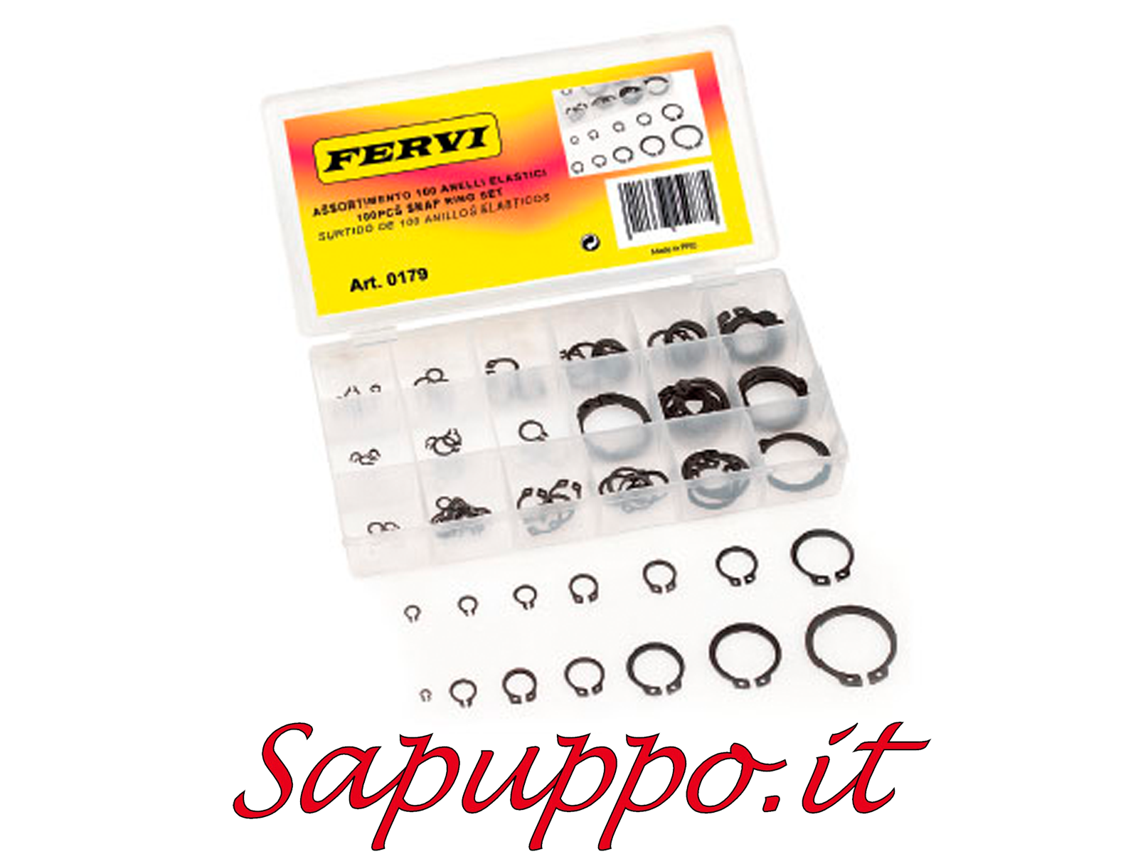 Assortimento 100 anelli seeger